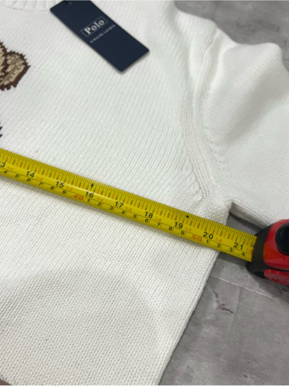 Polo Ralph Lauren Polo Bear White Knit Sweater Womens Medium M - Picture 5 of 5